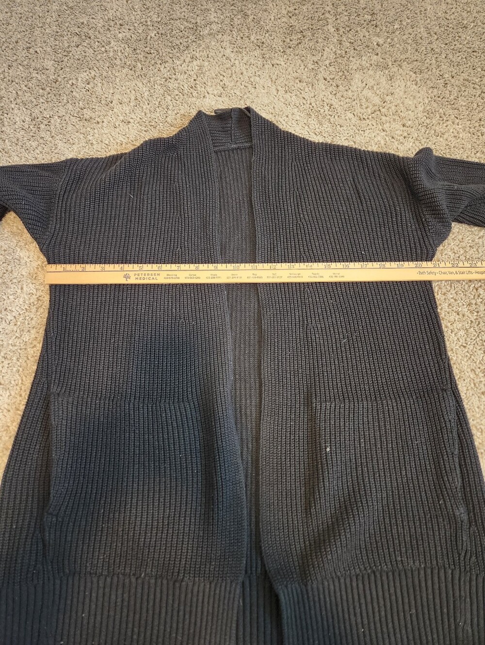 Lululemon Cashlu Sweater Wrap Black Size M/L - Picture 7 of 8